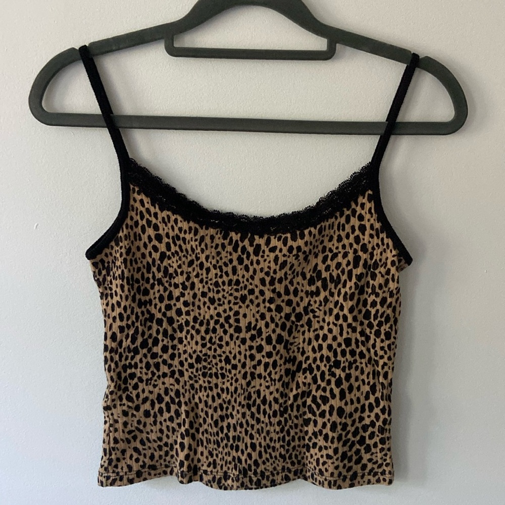 Vintage Brandy Melville Crop Top - Cheetah Print